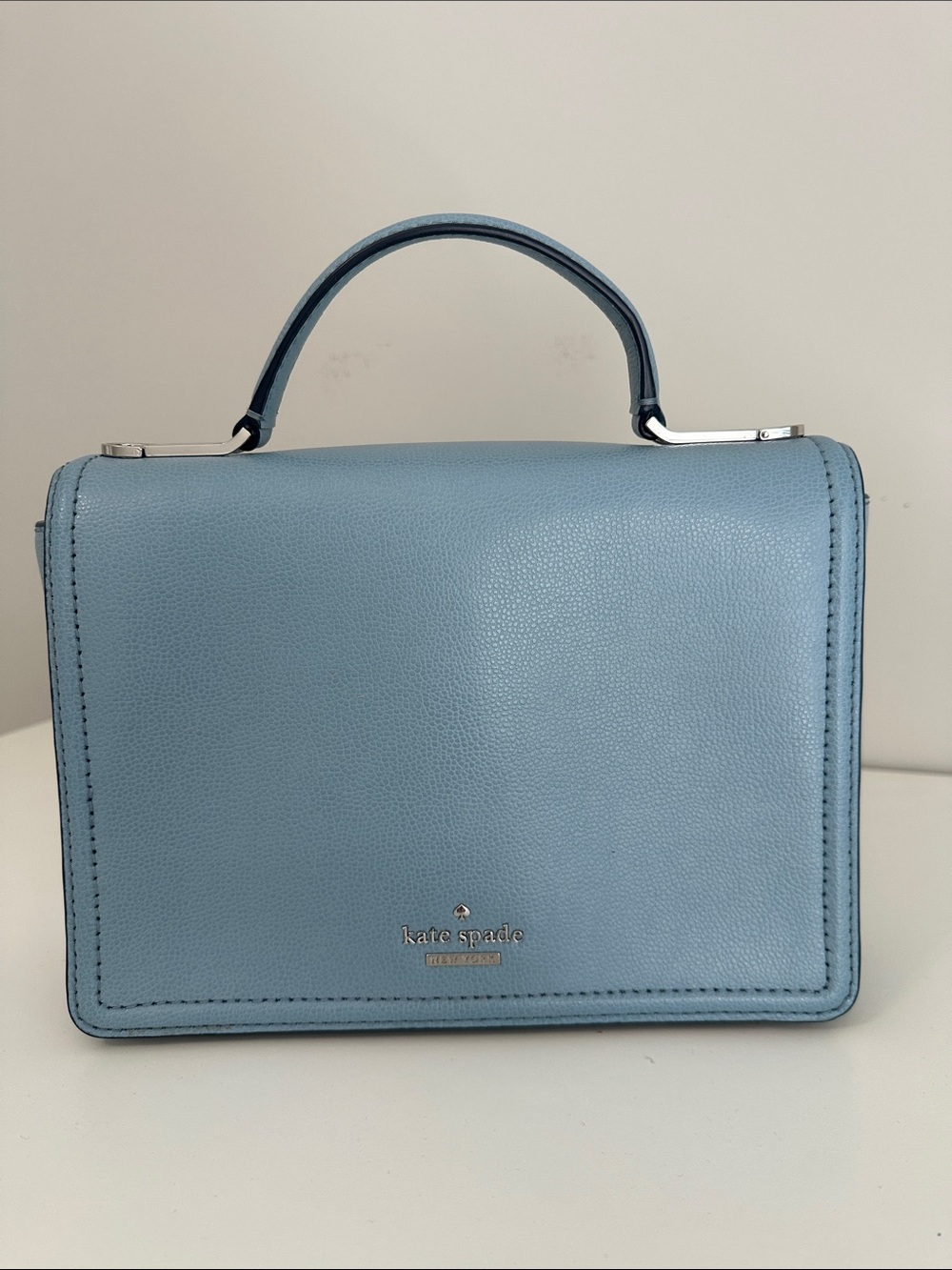 kate spade Light Blue Leather Top-Handle Satchel